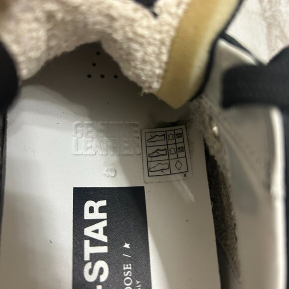 Golden Goose Superstar Black Leather/Mesh/Suede, Gold Star Leopard Heel  EU 40 - Picture 5 of 11